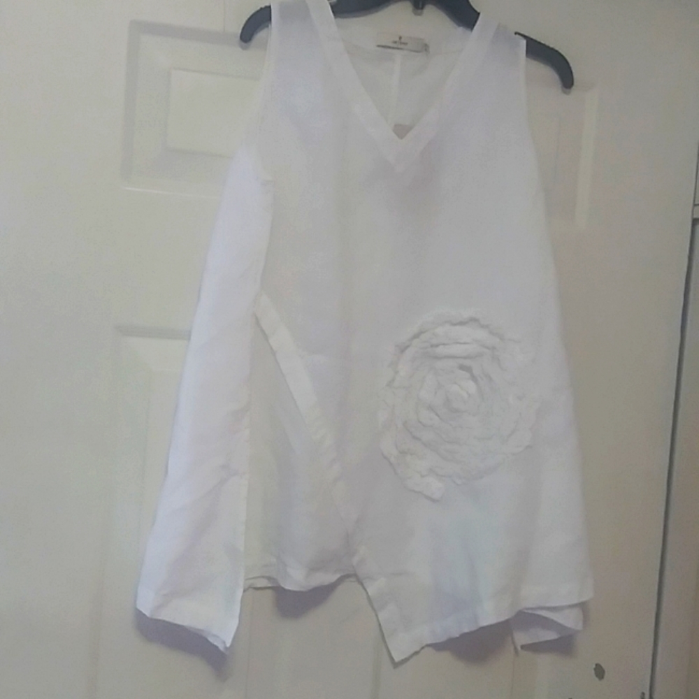💕Cheyenne Linen White Top/Tunic